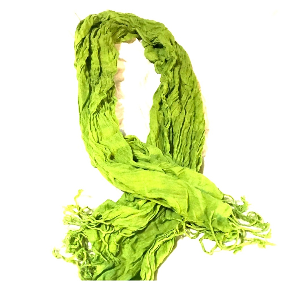 Express light weight lime green scarf